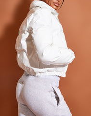 ROUCHED PUFFER JACKET