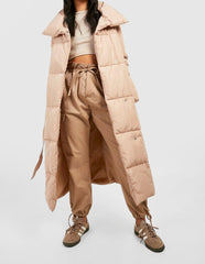 BELTED DUVET PUFFER