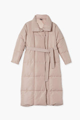 BELTED DUVET PUFFER